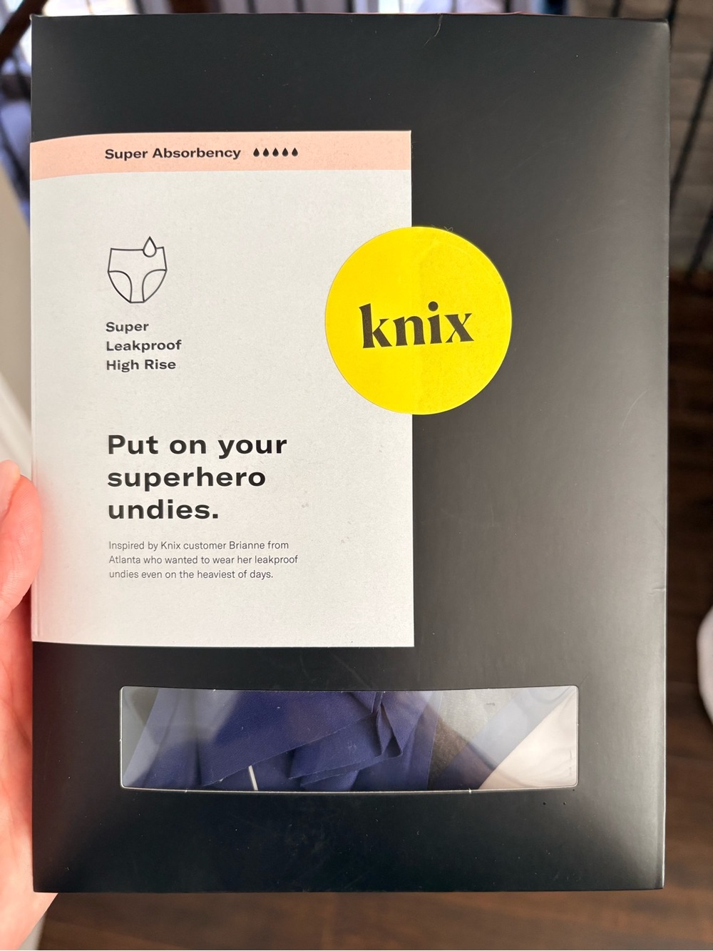 knix Midnight Blue High Rise Leakproof Panties